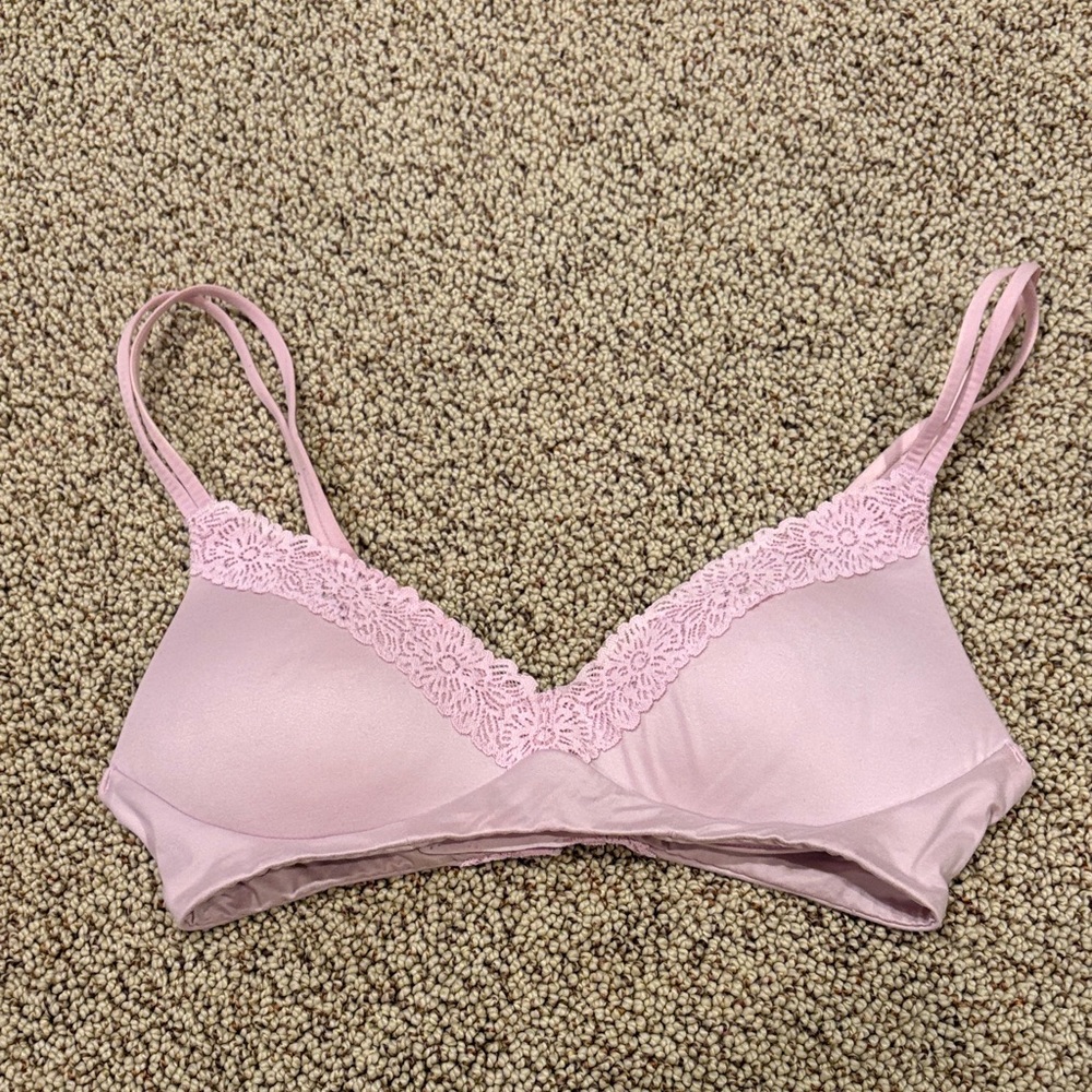 Aerie Light Pink Lace Trim Bralette